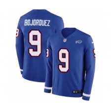 Men's Nike Buffalo Bills #9 Corey Bojorquez Limited Royal Blue Therma Long Sleeve NFL Jersey
