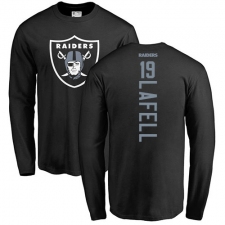 NFL Nike Oakland Raiders #19 Brandon LaFell Black Backer Long Sleeve T-Shirt
