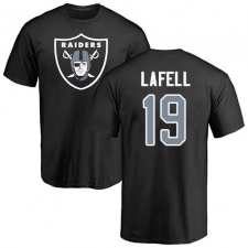 NFL Nike Oakland Raiders #19 Brandon LaFell Black Name & Number Logo T-Shirt