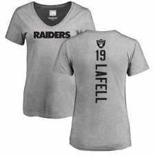 NFL Women's Nike Oakland Raiders #19 Brandon LaFell Ash Backer T-Shirt