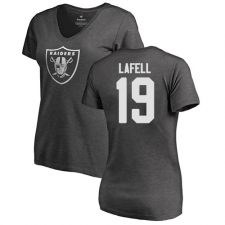 NFL Women's Nike Oakland Raiders #19 Brandon LaFell Ash One Color T-Shirt