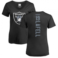 NFL Women's Nike Oakland Raiders #19 Brandon LaFell Black Backer T-Shirt