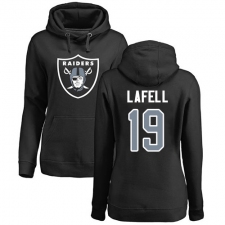 NFL Women's Nike Oakland Raiders #19 Brandon LaFell Black Name & Number Logo Pullover Hoodie
