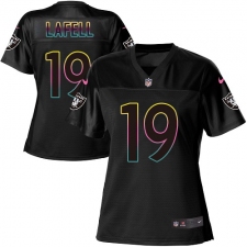 Women's Nike Oakland Raiders #19 Brandon LaFell Game Black Fashion NFL Jersey