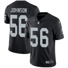 Men's Nike Oakland Raiders #56 Derrick Johnson Black Team Color Vapor Untouchable Limited Player NFL Jersey