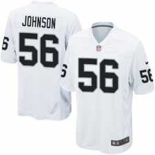 Men's Nike Oakland Raiders #56 Derrick Johnson Game White NFL Jersey