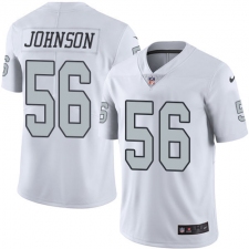 Men's Nike Oakland Raiders #56 Derrick Johnson Limited White Rush Vapor Untouchable NFL Jersey