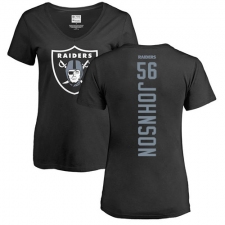 NFL Women's Nike Oakland Raiders #56 Derrick Johnson Black Backer T-Shirt