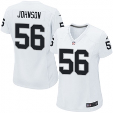Women's Nike Oakland Raiders #56 Derrick Johnson Game White NFL Jersey