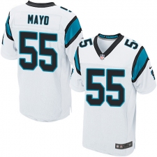 Men's Nike Carolina Panthers #55 David Mayo Elite White NFL Jersey
