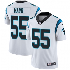 Men's Nike Carolina Panthers #55 David Mayo White Vapor Untouchable Limited Player NFL Jersey