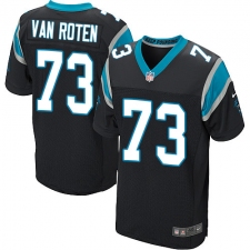 Men's Nike Carolina Panthers #73 Greg Van Roten Elite Black Team Color NFL Jersey