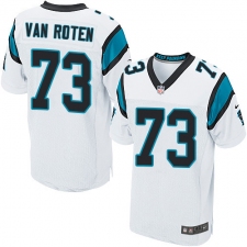 Men's Nike Carolina Panthers #73 Greg Van Roten Elite White NFL Jersey