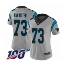 Women's Carolina Panthers #73 Greg Van Roten Silver Inverted Legend Limited 100th Season Football Jersey