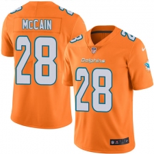 Men's Nike Miami Dolphins #28 Bobby McCain Limited Orange Rush Vapor Untouchable NFL Jersey