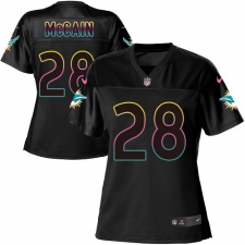 Women's Nike Miami Dolphins #28 Bobby McCain Game Black Fashion NFL Jersey