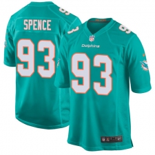 Men's Nike Miami Dolphins #93 Akeem Spence Game Aqua Green Team Color NFL Jersey