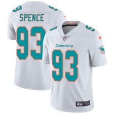 Men's Nike Miami Dolphins #93 Akeem Spence White Vapor Untouchable Limited Player NFL Jersey