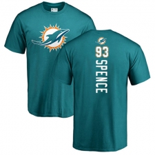 NFL Nike Miami Dolphins #93 Akeem Spence Aqua Green Backer T-Shirt