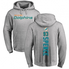 NFL Nike Miami Dolphins #93 Akeem Spence Ash Backer Pullover Hoodie