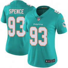 Women's Nike Miami Dolphins #93 Akeem Spence Aqua Green Team Color Vapor Untouchable Limited Player NFL Jersey