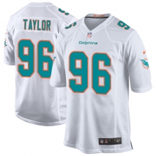 Men's Nike Miami Dolphins #96 Vincent Taylor Game White NFL Jersey