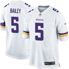 Men's Nike Minnesota Vikings #5 Dan Bailey Game White NFL Jersey