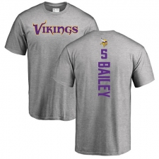 NFL Nike Minnesota Vikings #5 Dan Bailey Ash Backer T-Shirt