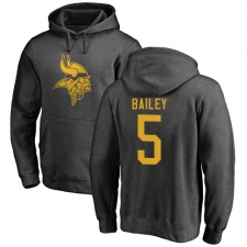 NFL Nike Minnesota Vikings #5 Dan Bailey Ash One Color Pullover Hoodie