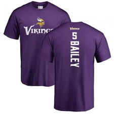 NFL Nike Minnesota Vikings #5 Dan Bailey Purple Backer T-Shirt