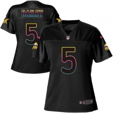 Women's Nike Minnesota Vikings #5 Dan Bailey Game Black Fashion NFL Jersey