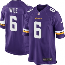 Men's Nike Minnesota Vikings #6 Matt Wile Game Purple Team Color NFL Jersey