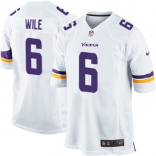 Men's Nike Minnesota Vikings #6 Matt Wile Game White NFL Jersey