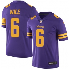 Men's Nike Minnesota Vikings #6 Matt Wile Limited Purple Rush Vapor Untouchable NFL Jersey