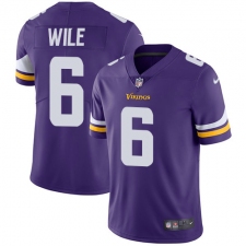 Men's Nike Minnesota Vikings #6 Matt Wile Purple Team Color Vapor Untouchable Limited Player NFL Jersey