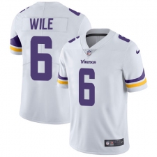 Men's Nike Minnesota Vikings #6 Matt Wile White Vapor Untouchable Limited Player NFL Jersey