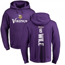 NFL Nike Minnesota Vikings #6 Matt Wile Purple Backer Pullover Hoodie