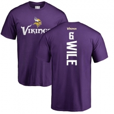 NFL Nike Minnesota Vikings #6 Matt Wile Purple Backer T-Shirt
