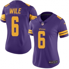 Women's Nike Minnesota Vikings #6 Matt Wile Limited Purple Rush Vapor Untouchable NFL Jersey