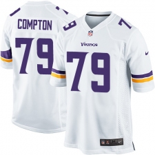 Men's Nike Minnesota Vikings #79 Tom Compton Game White NFL Jersey