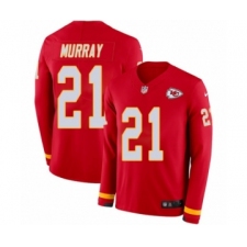 Men's Nike Kansas City Chiefs #21 Eric Murray Limited Red Therma Long Sleeve NFL Jersey
