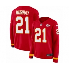Women's Nike Kansas City Chiefs #21 Eric Murray Limited Red Therma Long Sleeve NFL Jersey