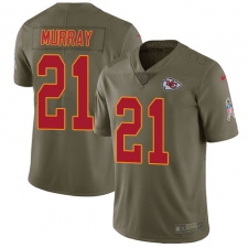 Youth Nike Kansas City Chiefs #21 Eric Murray Limited Olive 2017 Salute to Service NFL Jersey