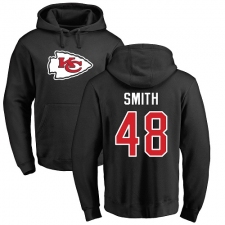NFL Nike Kansas City Chiefs #48 Terrance Smith Black Name & Number Logo Pullover Hoodie