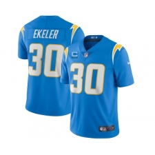 Men's Los Angeles Chargers 2022 #30 Austin Ekeler Blue With 2-star C Patch Vapor Untouchable Limited Stitched NFL Jersey