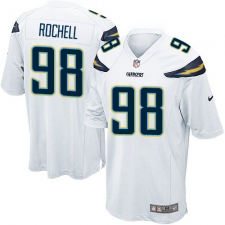 Men's Nike Los Angeles Chargers #98 Isaac Rochell Game White NFL Jersey