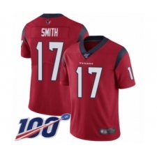 Men's Houston Texans #17 Vyncint Smith Red Alternate Vapor Untouchable Limited Player 100th Season Football Jersey