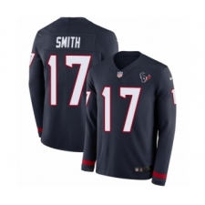 Youth Nike Houston Texans #17 Vyncint Smith Limited Navy Blue Therma Long Sleeve NFL Jersey