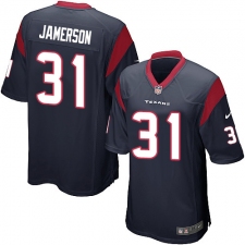 Men's Nike Houston Texans #31 Natrell Jamerson Game Navy Blue Team Color NFL Jersey