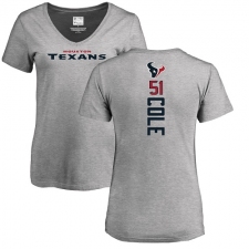 NFL Women's Nike Houston Texans #51 Dylan Cole Ash Backer T-Shirt